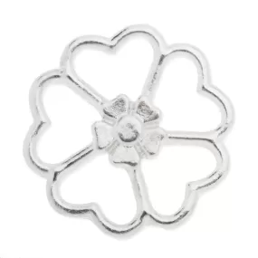 22mm Silver plated Window Plate for living locket,Flowers,sold 10pcs/lot