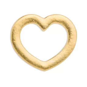 22mm window plate for floating locket,Heart,Golden color,10pcs/lot