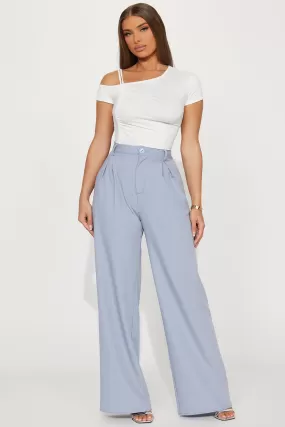 Allison Wide Leg Trouser - Grey