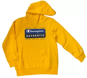 Champion lightweight fleece hoodie with chest logo Legacy 306512 YS058 yellow