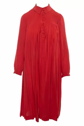 Chloe A Line Pleated Dress