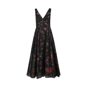 Floral Pleated Midi Dress