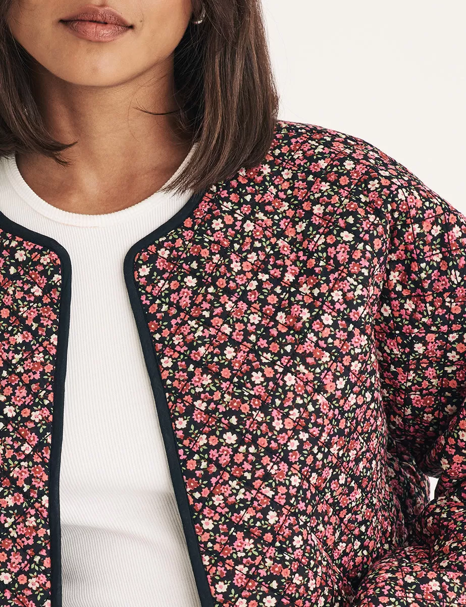 Floral Reversible Quilted Jacket