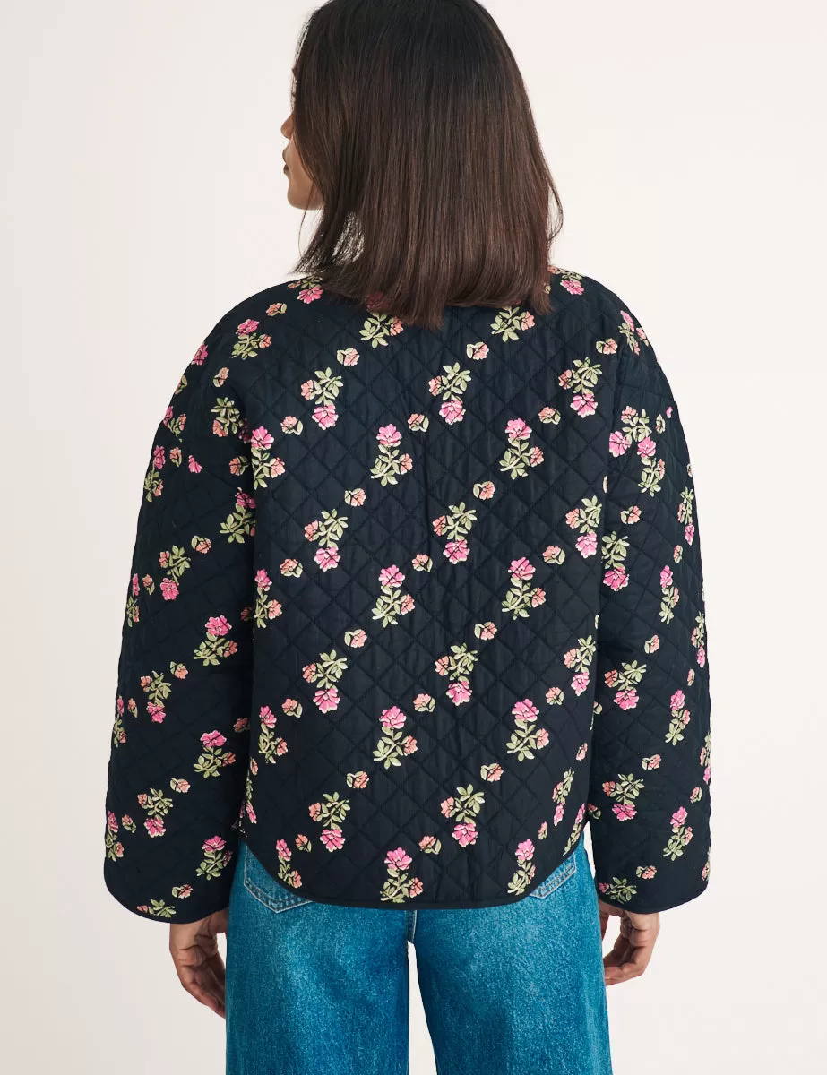 Floral Reversible Quilted Jacket