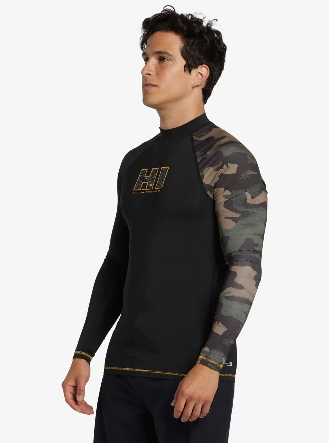 Hi Island Rush Long Sleeve UPF 50 Rashguard - Black