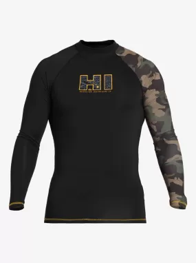 Hi Island Rush Long Sleeve UPF 50 Rashguard - Black