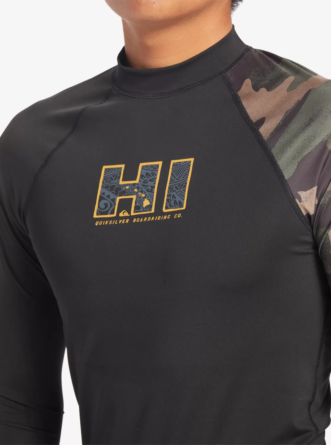 Hi Island Rush Long Sleeve UPF 50 Rashguard - Black