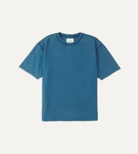 Indigo Cotton Crew Neck Hiking T-Shirt