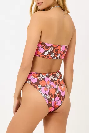 Jenna High Waist Floral Bikini Bottom - Tropics