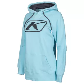 Klim Women's Kute Corp Pullover Hoody Asphalt/Crystal Blue