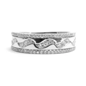 Ladies Diamond Wave Ring