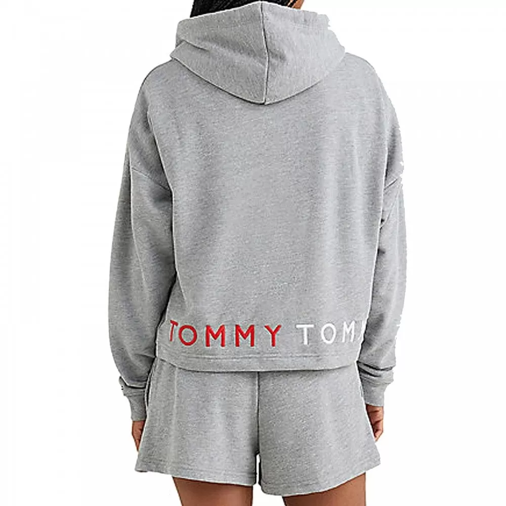 Logo Embroidery Hoodie, Medium Grey Heather