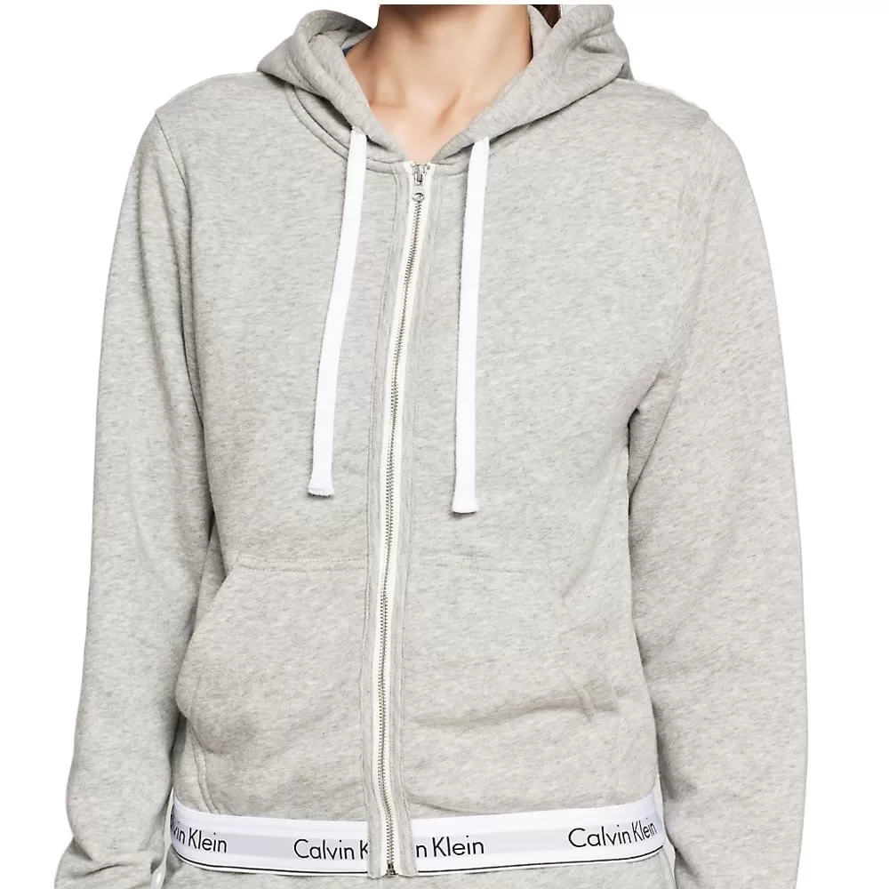 Modern Cotton Zip Hoody, Grey