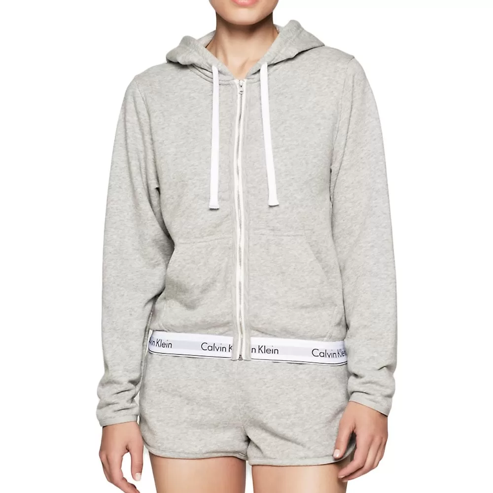 Modern Cotton Zip Hoody, Grey