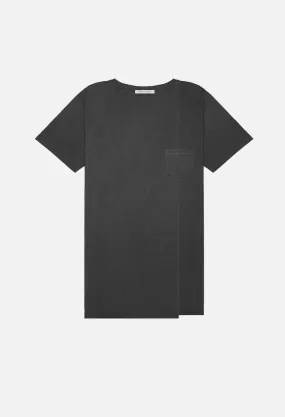 Paneled Pocket Tee / Washed Black