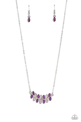 Paparazzi Lustrous Laurels Purple Necklace & Earring Set