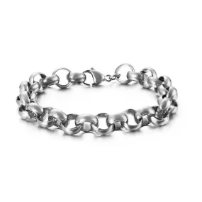 Stainless Steel 12mm Roly Poly Chain Bracelet